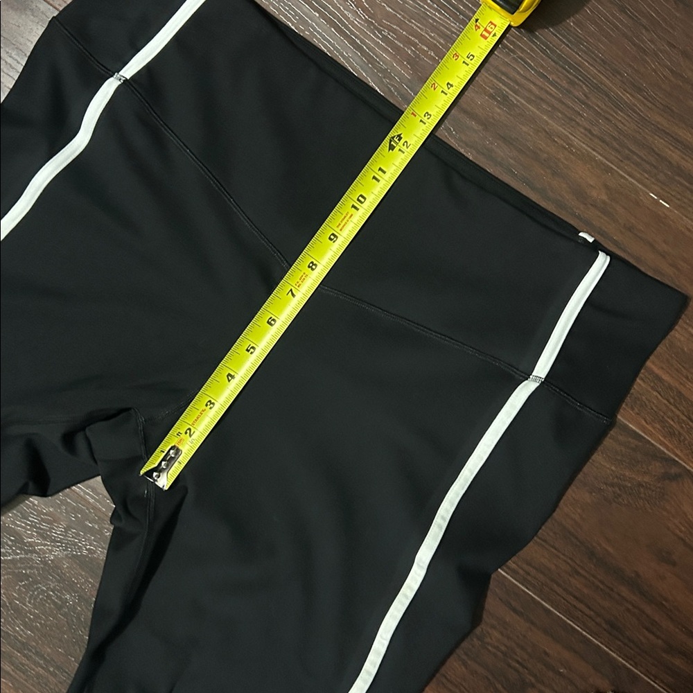Velocity Black Leggings with White Stripes - Picture 5 of 6